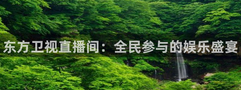 飞速体育高清直播：东方卫视直播间：全民参与的娱乐盛宴